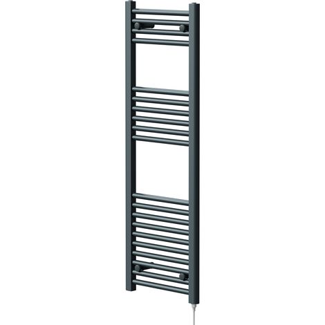 Pizarro Anthracite 1200mm x 400mm Straight Electric Heated Towel Rail (1/5)