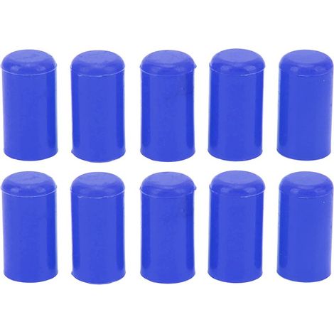 10 tapones de 10 mm para mangueras de automoción, de silicona resistente al ozono, impermeables, flexibles y con buen sellado para mayor protección (azul). (1/5)