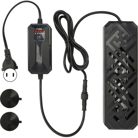 Lampe stérilisatrice UV pour aquarium, tube en quartz antidéflagrant, avec minuterie, prise américaine 110 V, 22 W. (1/5)