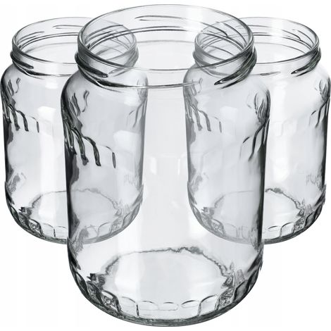 KADAX 48er-Set Marmeladengläser 720 ml mit Schraubdeckel mit Drehverschluss