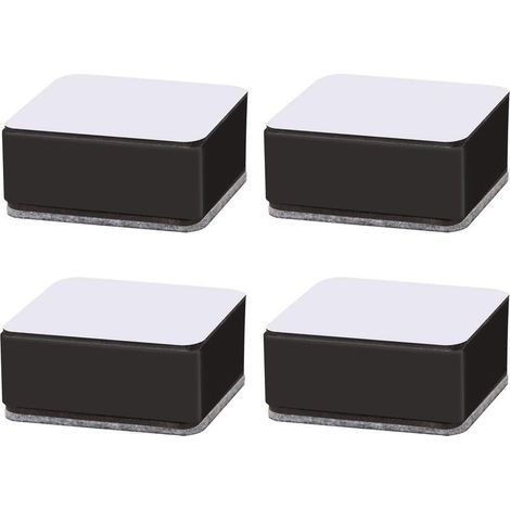 Selbstklebende Möbelfüße – Kohlenstoffstahl – Erhöht die Höhe um 3 cm – 4er-Set für Bett, Sofa, Couchtisch (1/5)