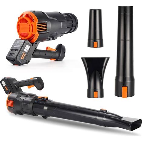 Soffiatore elettrico per foglie da giardino, soffiatore per foglie senza fili, potente soffiatore elettrico da 21 V per soffiare erba, polvere, foglie, soffiatore