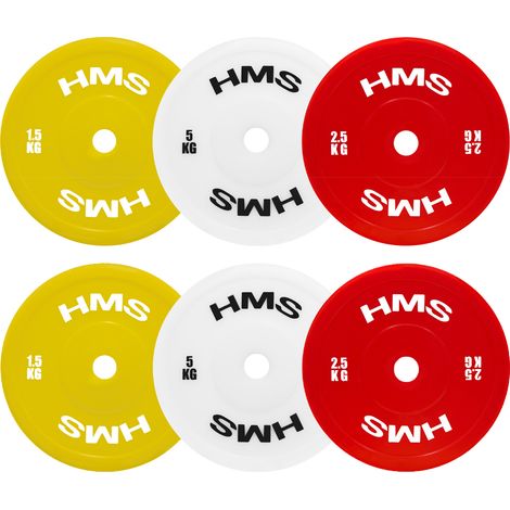 TPP SET PE PIATTI TECNICI OLIMPICI 2 x 1,5 - 5 KG (18 KG) HMS (1/5)