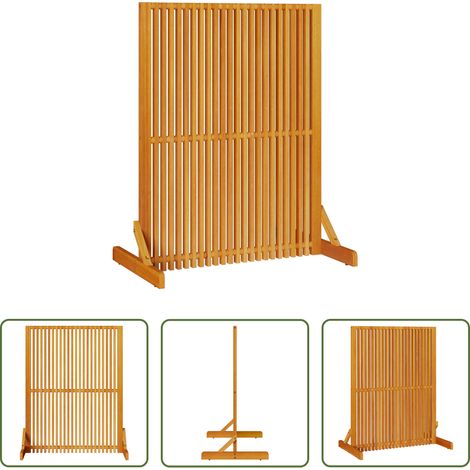 Vidaxl – Paravent en bois d'acacia massif – Écran de confidentialité marron 79.5 x 50 x 110 cm – Design pliant pour intérieur et extérieur (1/5)