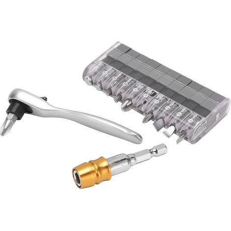 Kit de 12 embouts de clé à cliquet et mini-tournevis à cliquet pour outils de réparation automobile (1/5)