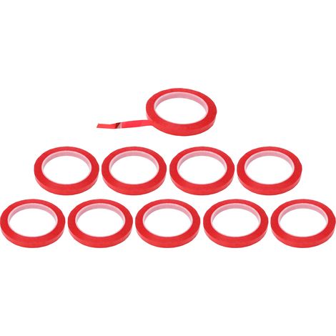 10 Stück PET-Klebeband, rot, isolierend, hochtemperaturbeständig, für Kondensatoren, 216,5 Fuß (1/5)