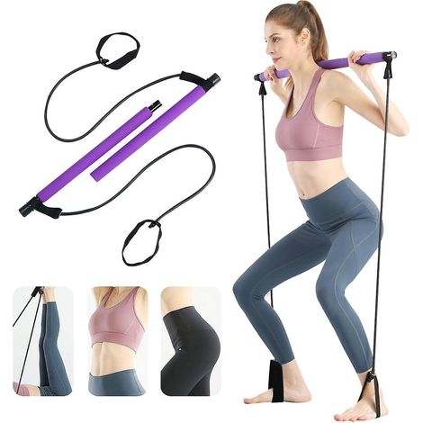 Tragbares Pilates-Bar-Set mit Widerstandsband für ein Ganzkörpertraining (1/5)