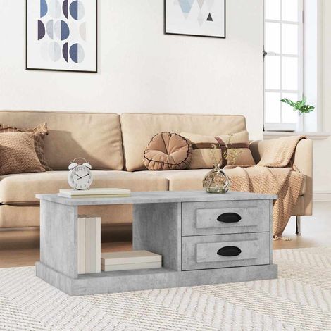 Couchtisch Betongrau 90x50x35 cm Holzwerkstoff (1/5)