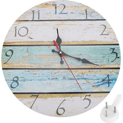Runde Wanduhr mit arabischen Ziffern, Bardekoration, für Zuhause und Büro (1) (1/5)
