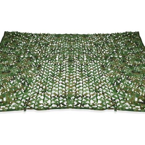 [NUNCA USADO] Vela de sombra rectangular diseño camuflaje sombra 3x5 M malla verde - INHHUB