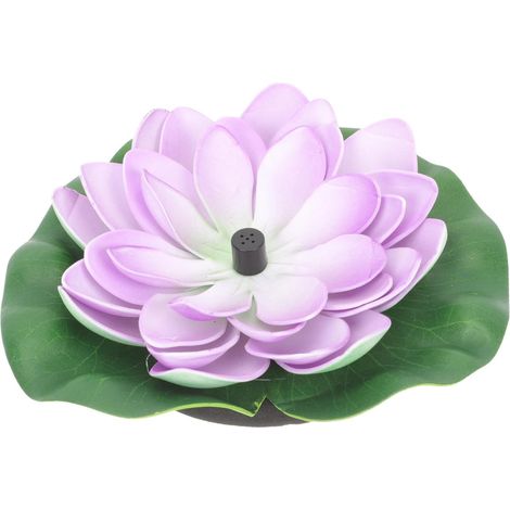Fontaine Solaire De Jardin Fleur Lotus Flottante pour Piscine Extérieure, Pompe 7v 1.2w, Décoration Bassin Étang, Fontaine à Énergie Solaire pour Aménagement Paysager
