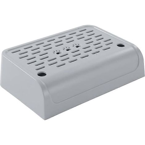 Rampe pour bac à litière pour chat avec fonction filtre et rangement - Gris (1/5)