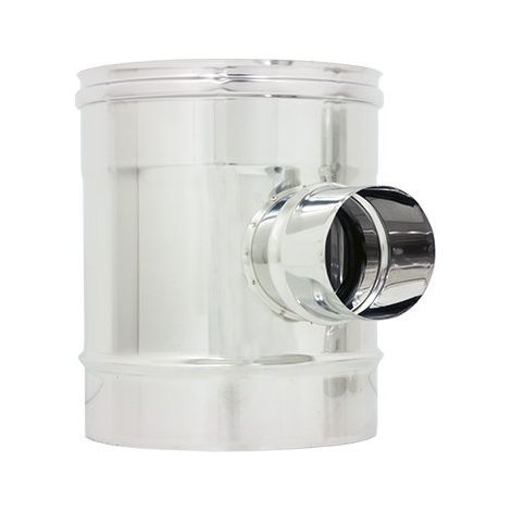 T-Stück 90° aus Edelstahl AISI 304, Ø100 mm, 0,5 mm dick