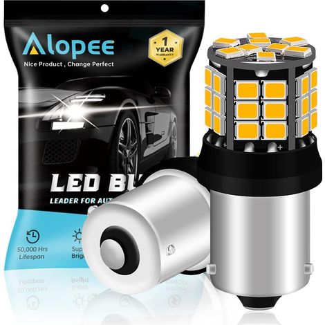 PY21W LED Bulb Flashing Orange 9V-30V, Pack of 2 (1/5)