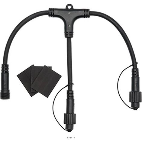 Connecteur Rallonge en T 2 sorties - dimhaut: H 2 cm - couleur: Noir