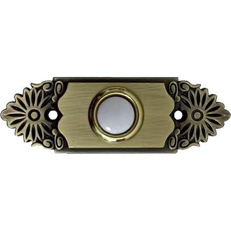 1 bouton de sonnette rétro robuste en métal avec lumière, ouvre-porte filaire mural pour maison, porte d'entrée de garage universelle (1/5)
