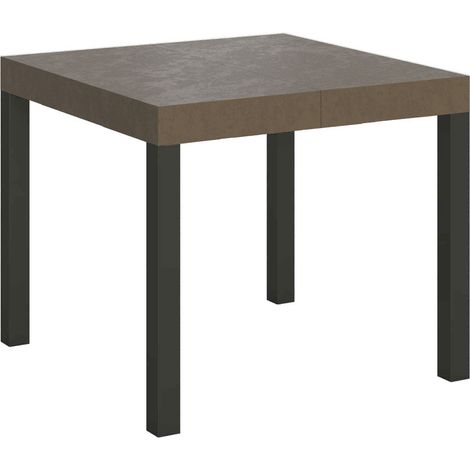 Tavolo Allungabile 90-246x90x77 cm Everyday Tortora Gambe Antracite