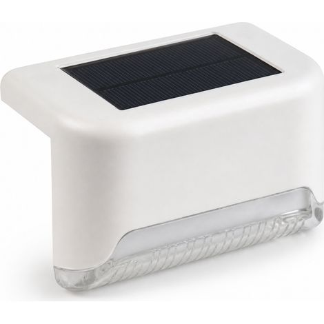 Lampe Solaire Escalier Étanche pour Clôture Jardin Blanc (1/5)