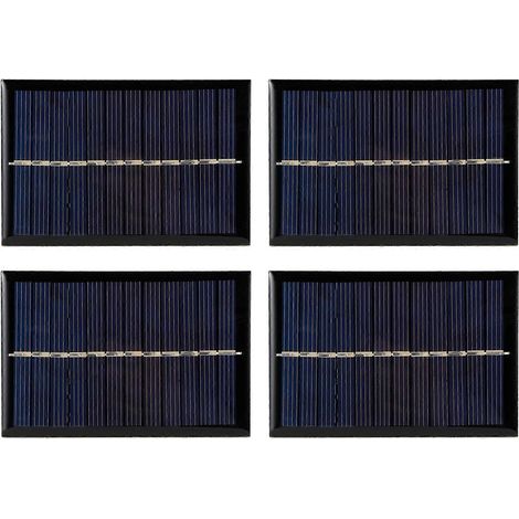 Set mit 4 Mini-Solarmodulen (0,6 W, 6 V), Photovoltaikmodule für externe Akkuladegeräte, Outdoor-Camping, DIY-Projekte (1/5)