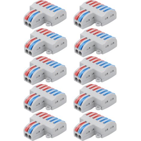 10 connecteurs à levier compacts pour bornier, raccord rapide SPL-62, équipement de connexion sans vis (1/5)
