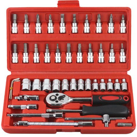 Clé à douille avec embouts rotatifs, combinaison de 24 dents, clé à cliquet, Kit de bielle pour la réparation automobile (1/5)