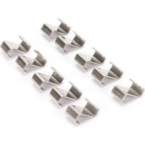 100 clips à ressort en forme de Z, en acier inoxydable, sûrs et faciles à installer, pinces à fil en forme de Z, adaptées aux serres horticoles. (1/5)