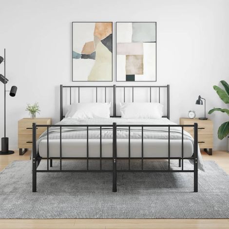 Mesita noche 2 uds madera ingeniería roble Sonoma 40x35x47,5 cm vidaXL (1/5)