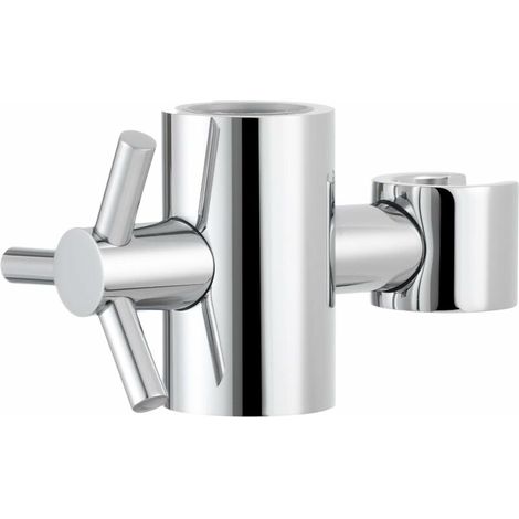 Support de douche réglable Support de douche à main en laiton pour barre de douche 25 mm Chrome (1/5)