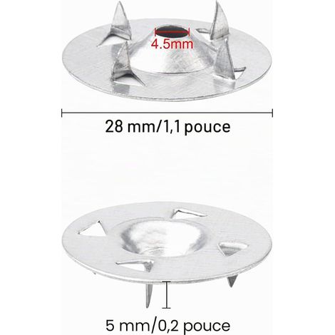 200 Claw Washers for Insulating Plasterboard Support Boards 28mm Diameter (1/3)