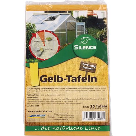Silence Gelbtafeln groß - 6 Stück
