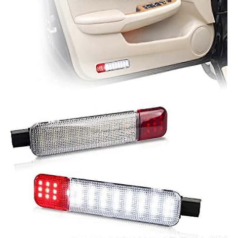 Ensemble de lampe de courtoisie et d'avertissement de porte à DEL Carrep pour panneau de porte intérieur, compatible avec Silverado, Sierra, CK 1500, 2500, 3500, Suburban et Tahoe. (1/5)