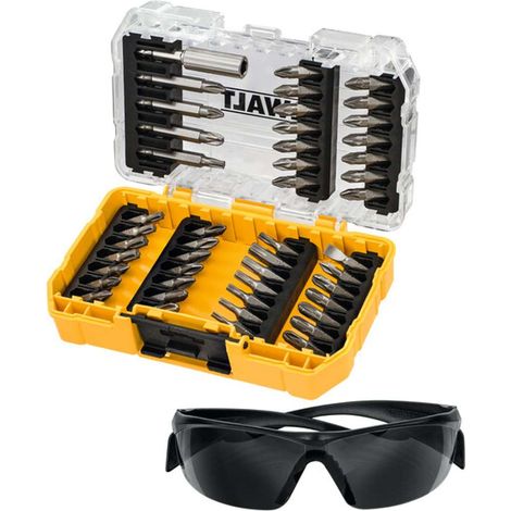 DeWALT - Jeu d'accessoires de vissage de 47 pièces, lunettes de travail DT70703 (1/3)