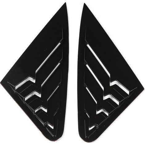 2 Stück glänzend schwarze Seitenwindabweiser für A4 B9 2017-2019, Fensterrollo-Modifikationsset (1/5)