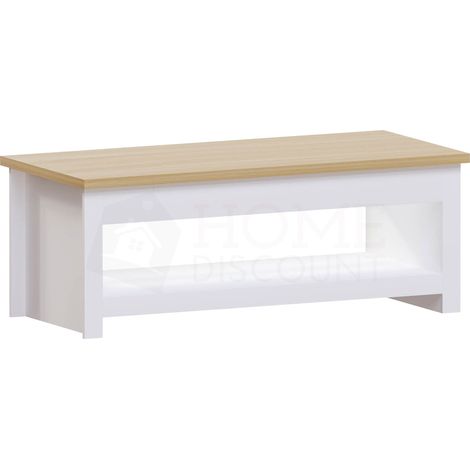 Arlington Couchtisch mit Ablage, Wohnzimmermöbel, Weiß (1/5)