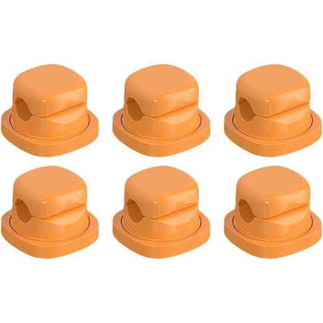 Set di 6 fermacavi a molla - Gestione dei cavi senza ingombri - Organizzatore di cavi - Organizzatore da scrivania - Adatto per USB, HDMI, parete, computer, auto, ufficio e casa - 7 mm (1/5)