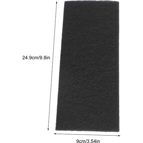 Ortviai Filtres pour pales de ventilateur mural – 5 pièces, charbon actif de noix de coco, rectangle 24,9 x 9 cm (1/4)