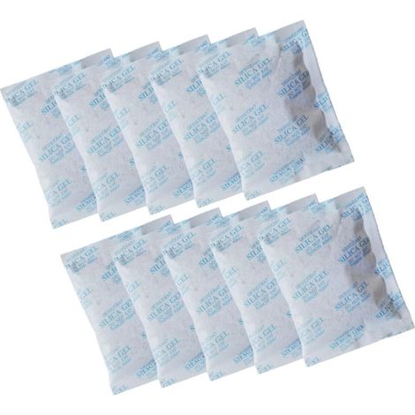 100 Absorbent 10g Mineral Non-Woven Moisture-Absorbing Bags for Drawers and Clothes, Condensation Control, Pack of 100 (1/5)