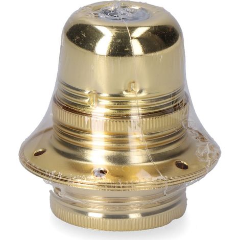 E27 Metallfassung, 100 W 250 V, gold, ø60 x 40 mm (eingeschweißt)