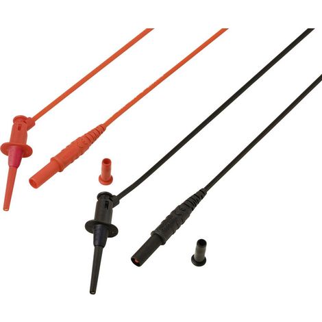 VOLTCRAFT MSL-528 Cavo di misura 1.2 m Con gancio a clip in miniatura CAT II 300 V. 1 Paio/a (1/5)
