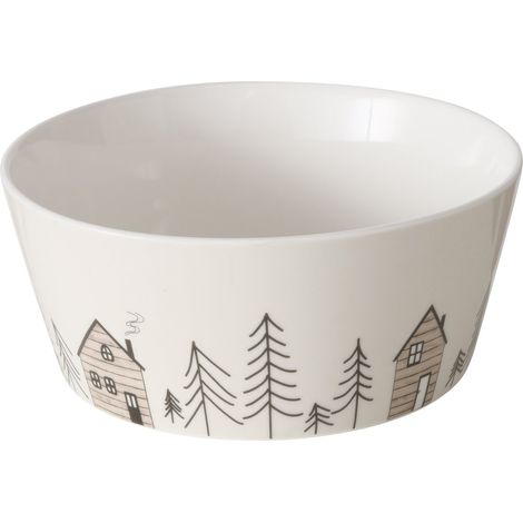 Bol avec motif hivernal de sapins HOMEWOOD, Ø15 cm