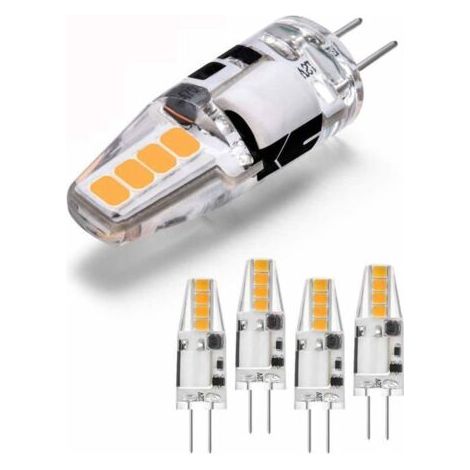 Packung mit 5 G4 LED-Lampen, warmweiß 3000K, nicht dimmbar, 12V AC/DC, 8 LEDs (entspricht G4-Halogenlampen). (1/5)