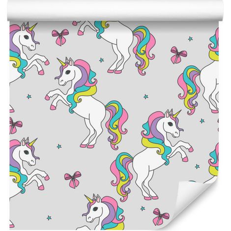 Papier peint Licornes Arc-en-ciel pour salon et chambre 50x1000 cm (1/5)