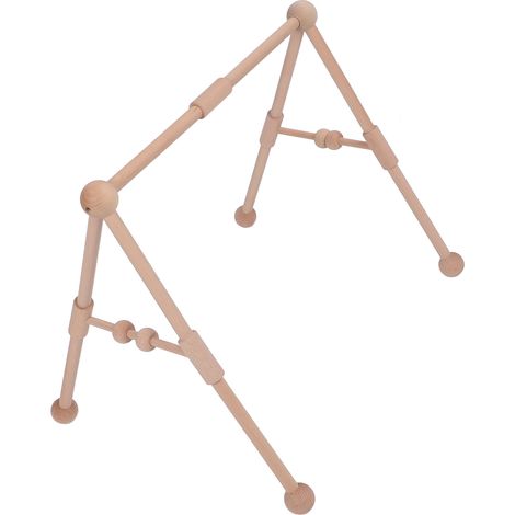 Portique d'éveil en bois pour bébé, jouet interactif pour le développement de la motricité, indispensable pour bébé, barre d'activités suspendue pour l'intérieur et l'extérieur. (1/5)