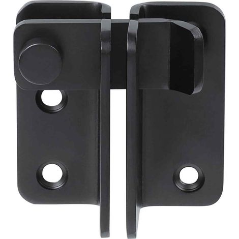 Loquet De Porte Coulissante - Acier Inoxydable 304 - Verrouillage À 90° - Pour Portes En Bois Métal PVC Composite - Épaisseur 15 À 40 Mm - Noir Mat - 1 Pièce