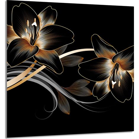 Panneau de verre POUR la cuisine 60x65 Orchidée (1/5)