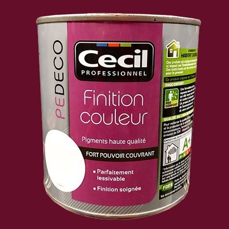 CECIL PE DECO Finition Couleur Rouge velours Mat 0,5 L (1/2)