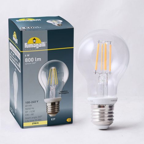 Ampoule LED à filament E27 - 6,5W - Fumagalli - 2700K (1/4)