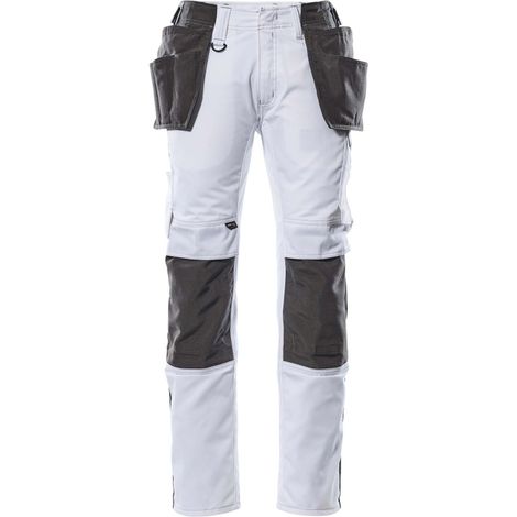 Mascot Hose UNIQUE mit Hängetaschen KASSEL CORDURA 17631 Gr. 82C45 weiß/dunkelanthrazit