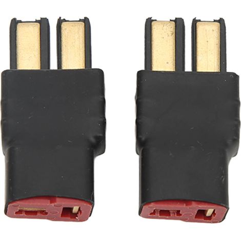 2pcs Adaptateur Mâle Traxxas vers Femelle T Plug pour Batterie Lipo RC Style Deans (1/5)