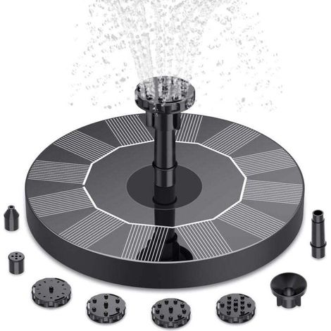 [NEVER USED] Floating Solar Fountain for Outdoor Use, 6 Nozzles, Solar Pond Pump, Solar Fountain for Gardens, Birdbaths, Ponds